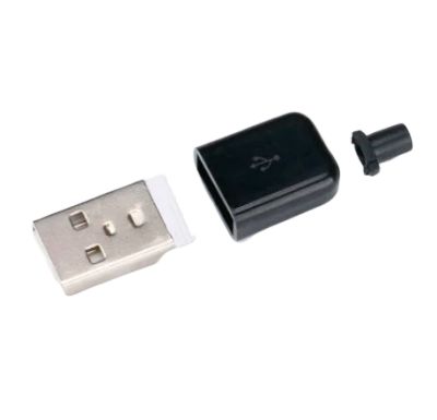 Лот: 17511908. Фото: 1. Штекер USB 2.0 корпусной на провод... Разъёмы