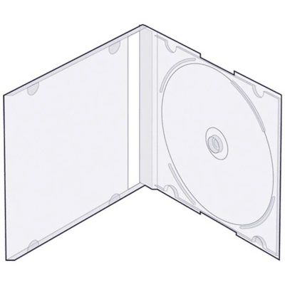 Лот: 9202382. Фото: 1. CD-box slim 12х14х0.6см Прозрачный... CD, DVD, BluRay