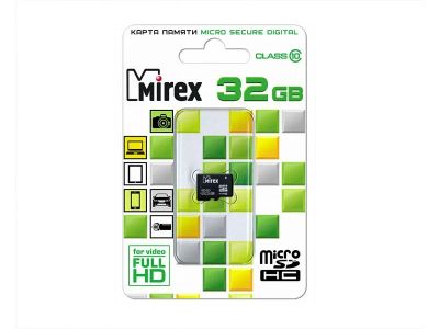 Лот: 9988281. Фото: 1. 32GB Карта памяти MicroSDHC MIREX... Карты памяти