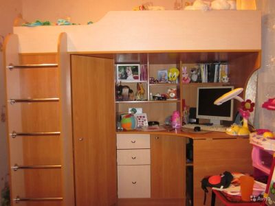 Лот: 7987152. Фото: 1. Двухъярусная кровать. Детские кровати и кроватки