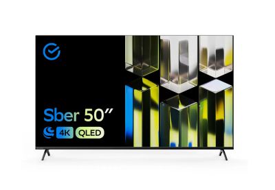 Лот: 21118654. Фото: 1. Умный телевизор Sber QLED 4K UHD... Телевизоры