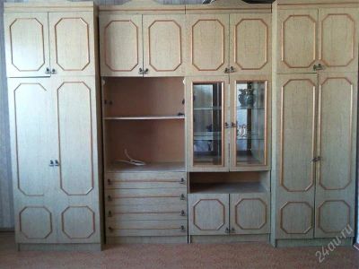 Лот: 2262638. Фото: 1. Стенка светлая большая. Гостиные, стенки, горки