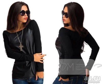 Лот: 9175112. Фото: 1. Новые кофты эко-кожа + трикотаж. Свитеры, толстовки, худи