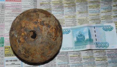 Лот: 1443313. Фото: 1. Пушечное ядро-граната средняя. Оружие