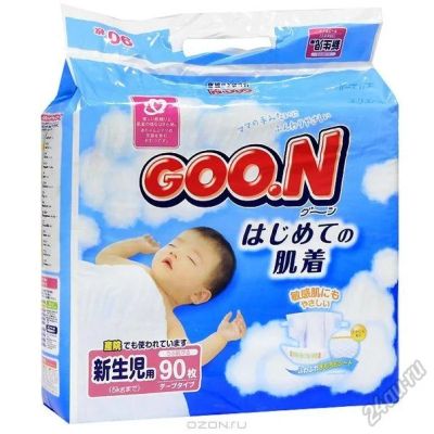 Лот: 5751053. Фото: 1. Японские подгузники GOO.N размер... Детская гигиена