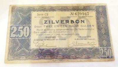 Лот: 19920061. Фото: 1. Нидерланды 2,5 гульдена 1938 серебряная... Европа