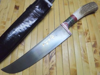 Лот: 6883999. Фото: 1. Узбекский пчак Уз503. ШХ-15, рог... Ножи, топоры