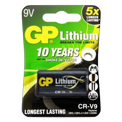 Лот: 24572286. Фото: 1. Батарейка GP Lithium CR-V9 (CR-V9SD-2UE1... Батарейки, аккумуляторы, элементы питания