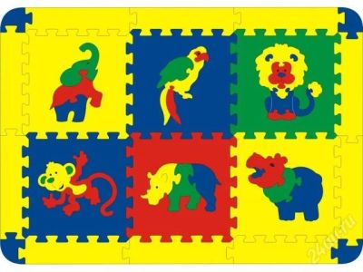 Лот: 1416866. Фото: 1. Коврик 6 дет. "Африка" размер... Развивающие коврики