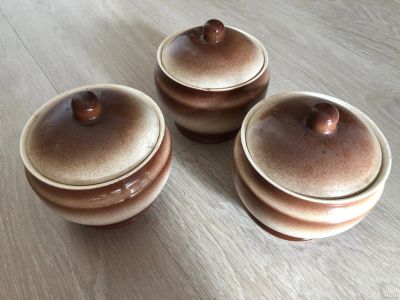 Лот: 13736856. Фото: 1. Горшочки 3 шт. одним лотом. Другое (посуда, кухонная утварь)