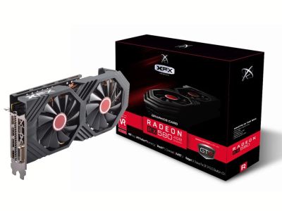 Лот: 10718108. Фото: 1. Видеокарта XFX Radeon RX 580 Black... Видеокарты