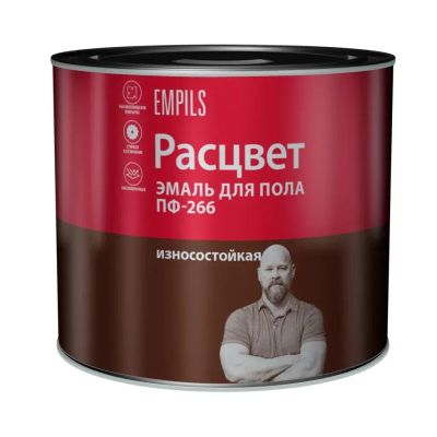 Лот: 24080547. Фото: 1. Эмаль Расцвет, ПФ-266, для пола... Краски, лаки, растворитель