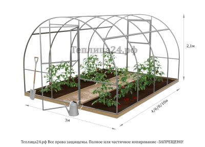 Лот: 10632825. Фото: 1. Теплица "Оптима" 3х10 + Поликарбонат... Теплицы