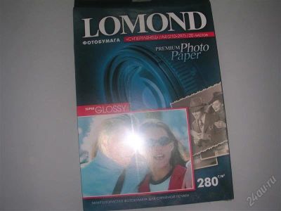 Лот: 1876189. Фото: 1. бумага Lomond 280/А4/20л Суперглянец... Бумага