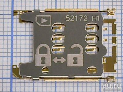 Лот: 12309571. Фото: 1. Коннектор SIM Nokia 200/201/302. Шлейфы, разъёмы