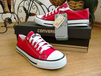 Лот: 7481857. Фото: 1. Кеды красные converse р.39, новые. Кеды, кроссовки, слипоны