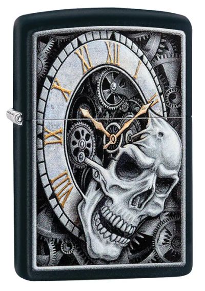 Лот: 22563341. Фото: 1. Зажигалка Skull Clock Design ZIPPO... Зажигалки, спички, пепельницы