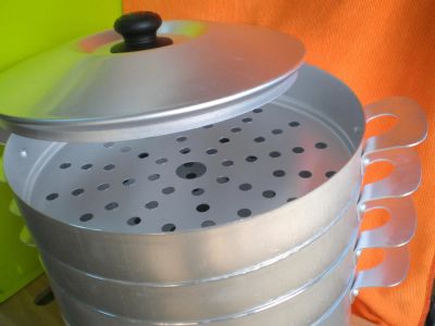 Лот: 4085440. Фото: 1. Мантоварка алюминиевая 6 л три... Сковороды и сотейники