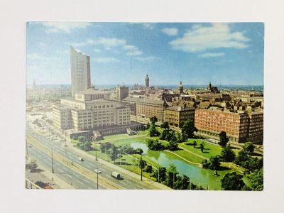 Лот: 23328198. Фото: 1. Открытка. Лейпциг. Вид на город... Открытки, конверты
