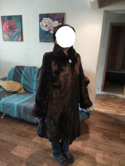 Лот: 11069002. Фото: 1. Шуба норковая, черная. Верхняя одежда