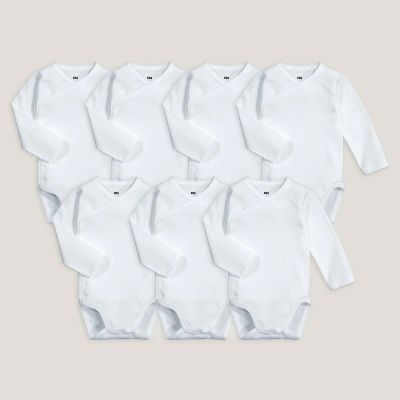 Лот: 24218252. Фото: 1. Комплект из 7 белых боди LaRedoute. Ползунки, распашонки, слипы