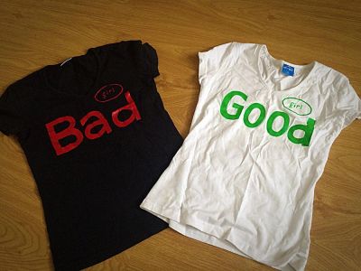 Лот: 5414056. Фото: 1. Две футболки Bad, Good girl. Футболки, топы и майки