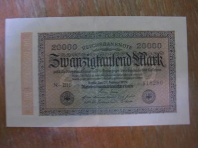 Лот: 19469238. Фото: 1. Германия 20000 марок 1923 года... Германия и Австрия