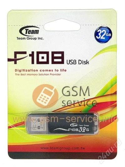 Лот: 1350717. Фото: 1. 32GB USB Flash, Team F108 черный. USB-флеш карты