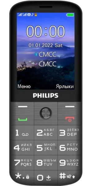 Лот: 22221075. Фото: 1. Телефон Philips Xenium E227 Темно-серый. Кнопочные мобильные телефоны