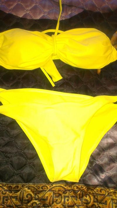 Лот: 3117748. Фото: 1. Купальник неоновый жёлтый яркий. Купальники