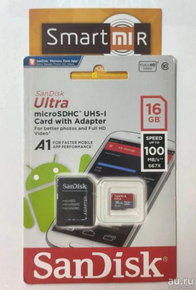 Лот: 17897619. Фото: 1. Flash-карта (флэш карта) SanDisk... Карты памяти