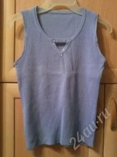 Лот: 2924729. Фото: 1. Голубая трикотажная. Футболки, топы и майки