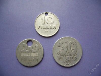 Лот: 1406799. Фото: 1. 10, 20, 50 FILLER, монеты Венгрии. Европа