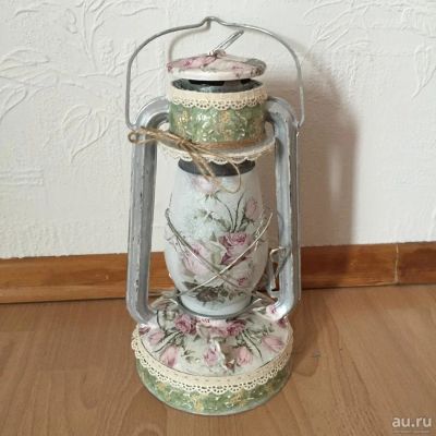 Лот: 9343266. Фото: 1. Керосиновая лампа , декупаж. Другое освещение