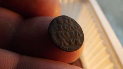 Лот: 11349985. Фото: 1. Полушка Петра 1- ВРП 1720 года... Россия до 1917 года