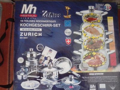 Лот: 5820731. Фото: 1. Набор посуды Millerhaus 19 предметов. Сковороды и сотейники