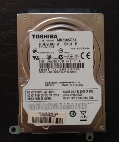 Лот: 11491603. Фото: 1. Жесткий диск для ноутбука 320Gb... Жёсткие диски (HDD)