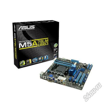 Лот: 5713626. Фото: 1. Материнская плата ASUS M5A78L-M... Материнские платы