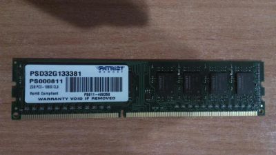 Лот: 10586265. Фото: 1. Оперативная память patriot 2gb. Оперативная память