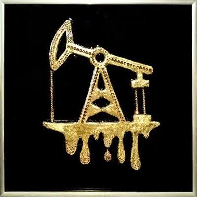 Лот: 21291303. Фото: 1. Картина Нефть золото с кристаллами... Подарки на 23 февраля