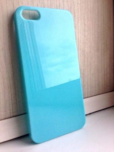 Лот: 5207596. Фото: 1. Чехол на iPhone 5 / 5s (голубой... Чехлы, бамперы