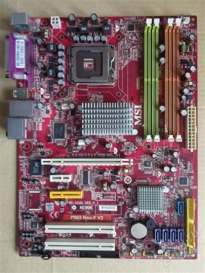 Лот: 2314037. Фото: 1. Материнская плата MSI P965 Neo-F... Материнские платы