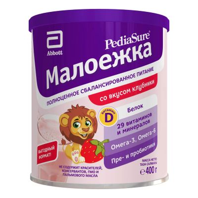 Лот: 23989776. Фото: 1. ПедиаШур малоежка клубника 400г. Другое (красота и здоровье)