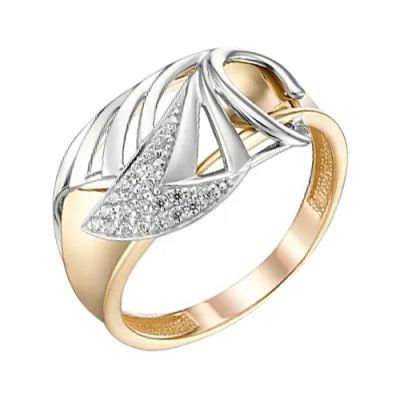 Лот: 23882703. Фото: 1. Кольцо TALANT из золота с фианитами. Кольца, перстни