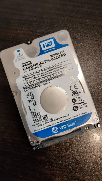 Лот: 17934744. Фото: 1. WD WD5000lpvx 500Gb жёсткий диск... Жёсткие диски (HDD)