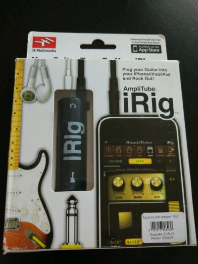 Лот: 9881001. Фото: 1. Адаптер для гитары iRig для iPhone... Дата-кабели, переходники