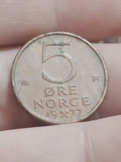 Лот: 18906807. Фото: 1. Норвегия. 5 эре. 1977г. Европа