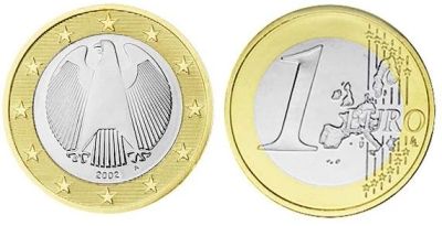 Лот: 7134557. Фото: 1. Германия 1 евро, 2002 год. Монетный... Европа