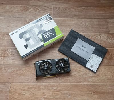 Лот: 18950764. Фото: 1. RTX 3060 Palit Dual OC Видеокарта. Видеокарты