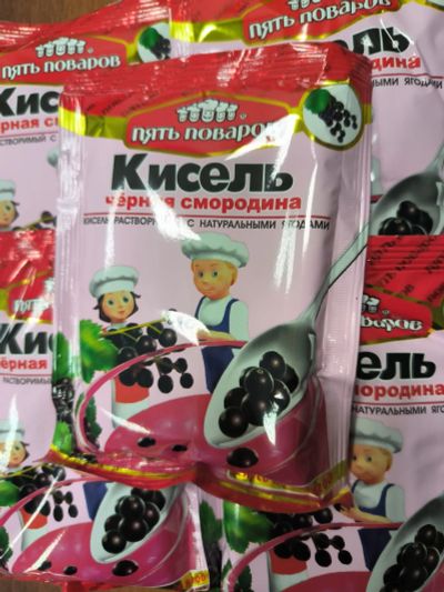 Лот: 25090825. Фото: 1. Кисель черная смородина 5 шт по... Полуфабрикаты